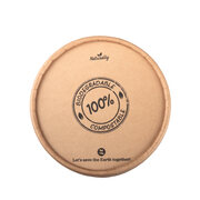 BIO Deckel aus Karton f�r Eisbecher 120ml �8.4cm, 50 Stk.