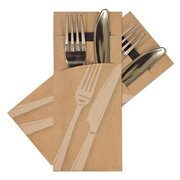 Pochetto Bestecktaschen Messer und Gabel 200x85mm inkl. Serviette schwarz, 520 Stk.