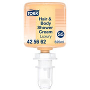 Tork Luxuri�se Shampoo, Sp�lung und K�rper Duschcreme S5 94x92x184mm Mini, 8 Flaschen je 525 ml