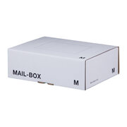 Versandkarton 331x241x104mm MAILBOX M mit Steckverschluss wiederverschliebar wei