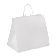 Papiertragetaschen mit Kordelhenkeln Kordeltaschen 320 + 215 x 270mm 80g wei�