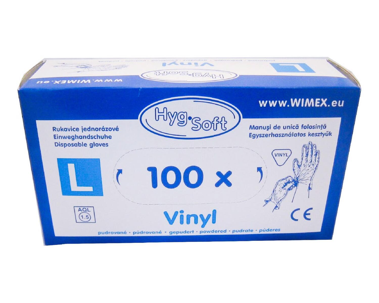 Vinyl Einweghandschuhe Vinylhandschuhe gepudert Gr��e L, 100 Stk.