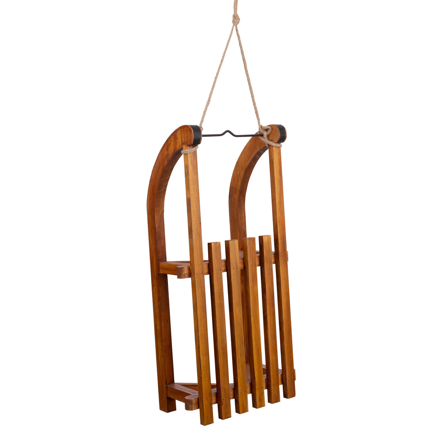 Schlitten aus Holz, Deko zum H�ngen braun, 62cm