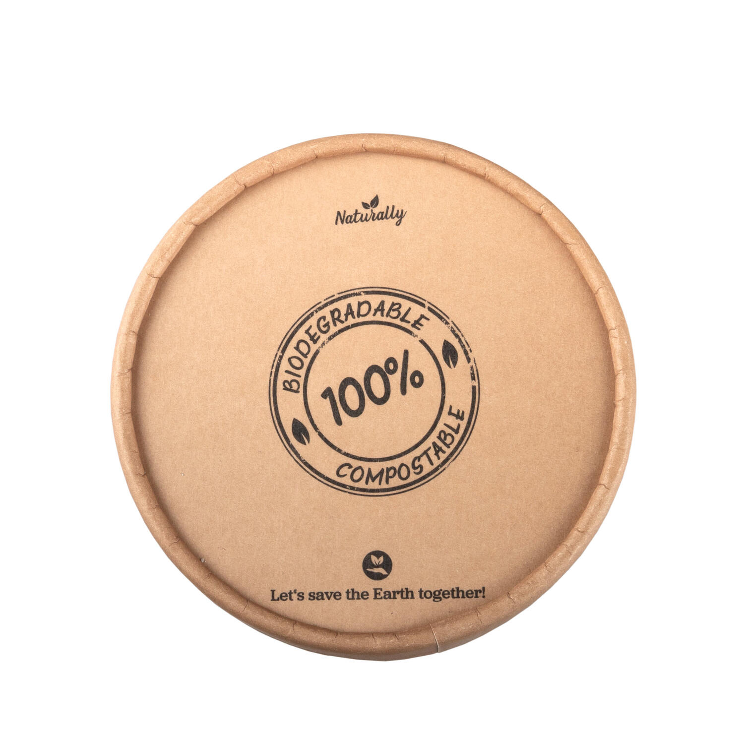 BIO Deckel aus Karton f�r Eisbecher 120ml �8.4cm, 50 Stk.