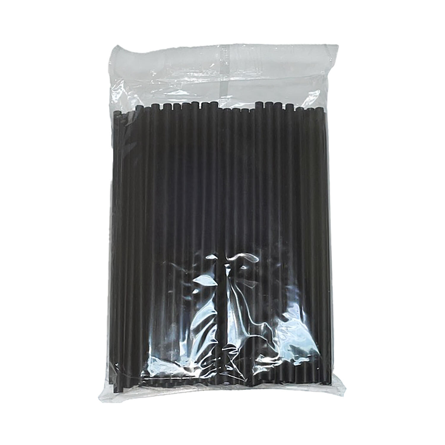 Trinkhalme Strohhalme Kunststoff PP Mehrweg schwarz 240 mm � 8mm, 100 Stk.