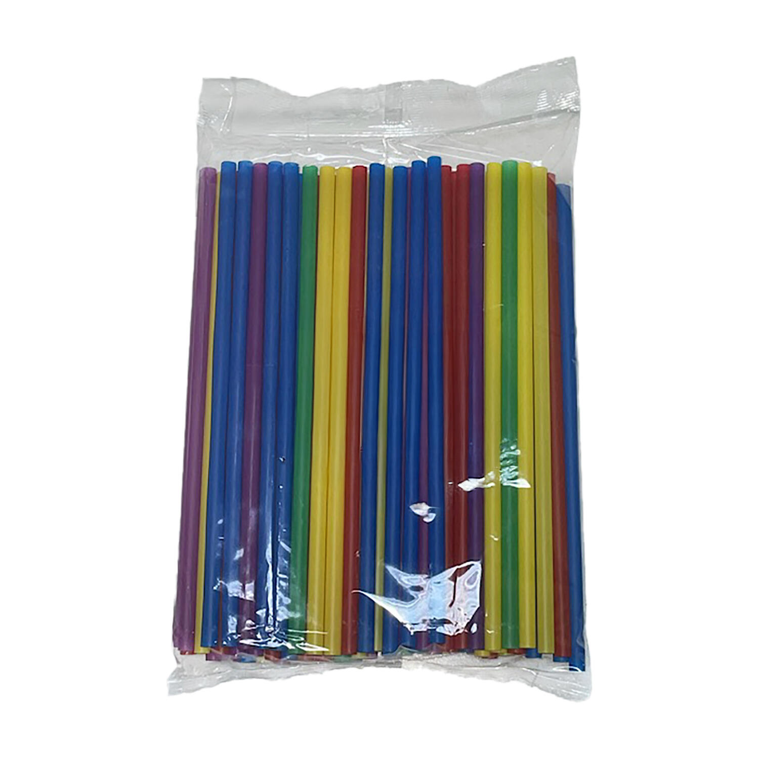 Trinkhalme Strohhalme Kunststoff PP Mehrweg bunt gemischt 240 mm � 8mm, 100 Stk.