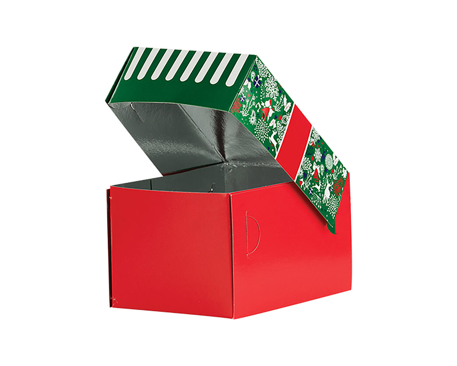 Keksbox Geb�ckkarton mit Alubeschichtung Weihnachten 130 x 100 x 80mm, 220 Stk.