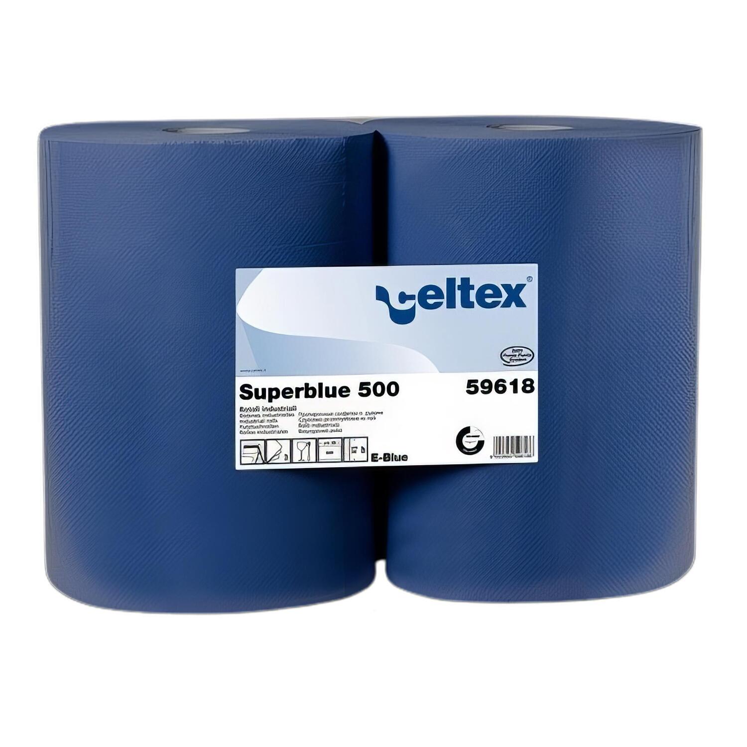 Celtex Putzpapier blau 3-lagig 36 x 36 cm, 2 Rollen a 500 Blatt