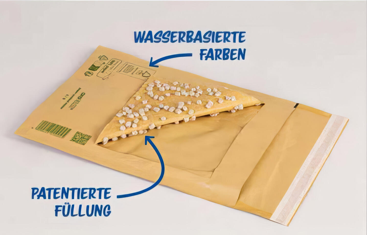 AROFAIR Papierpolstertaschen 170x225+50mm 100% Recycling, Ersatz fr Luftpolstertaschen