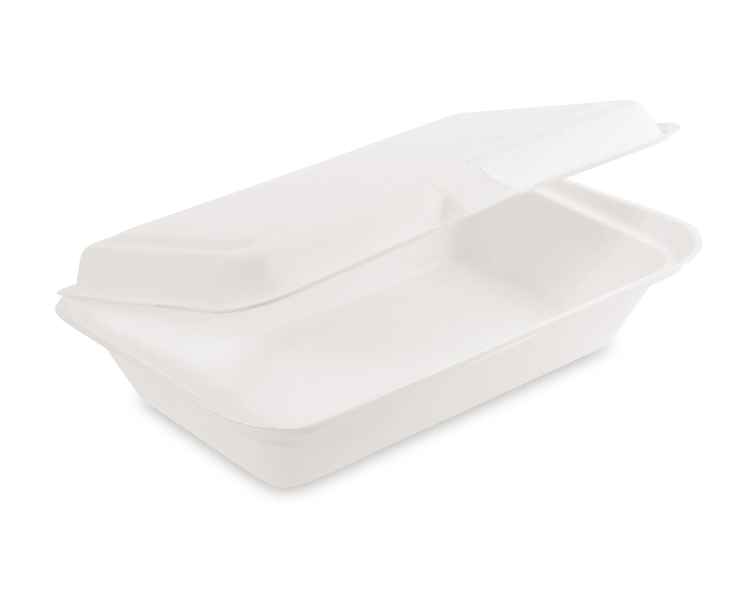 Bio Menboxen Lunch-Boxen Sandwichbox Zuckerrohr kompostierbar 250x162x63mm, 50 Stk.