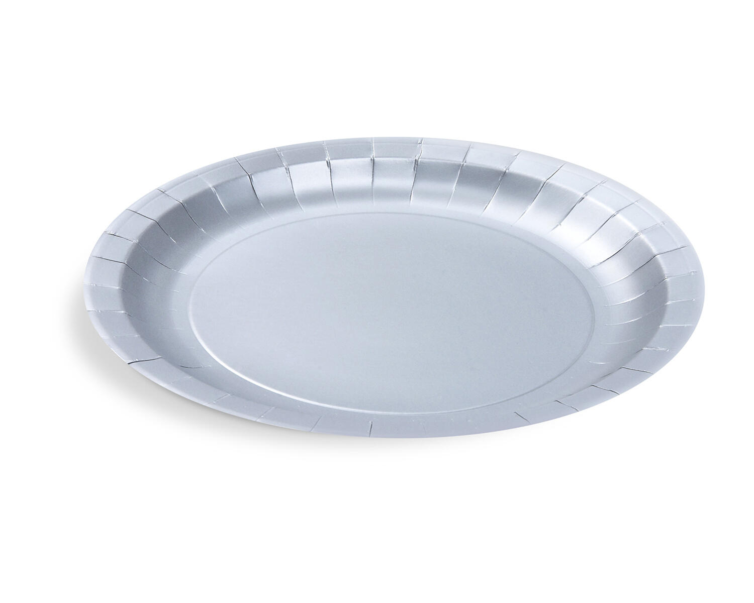 Pappteller FSC Mix silber rund �23cm, 10 Stk.